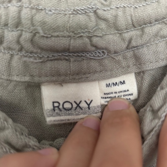 NWOT Roxy Oceanside Flared Pants Size Medium Stone/Khaki Color - Picture 4 of 14